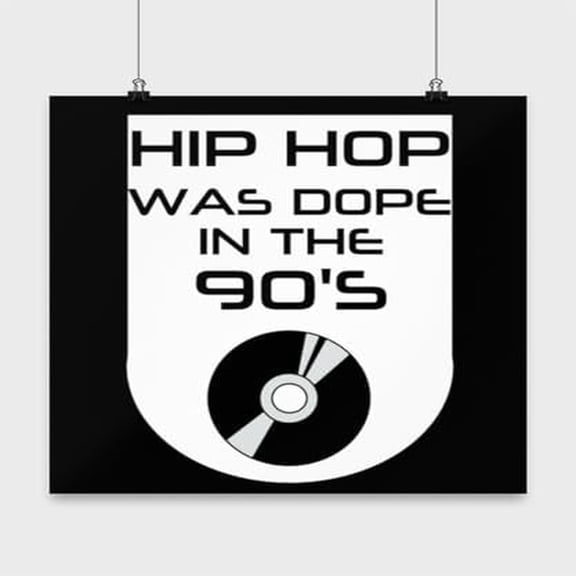 Retro 90's Hip Hop Art - Music Lovers - 13x13 Poster Print - Vintage Wall Decor