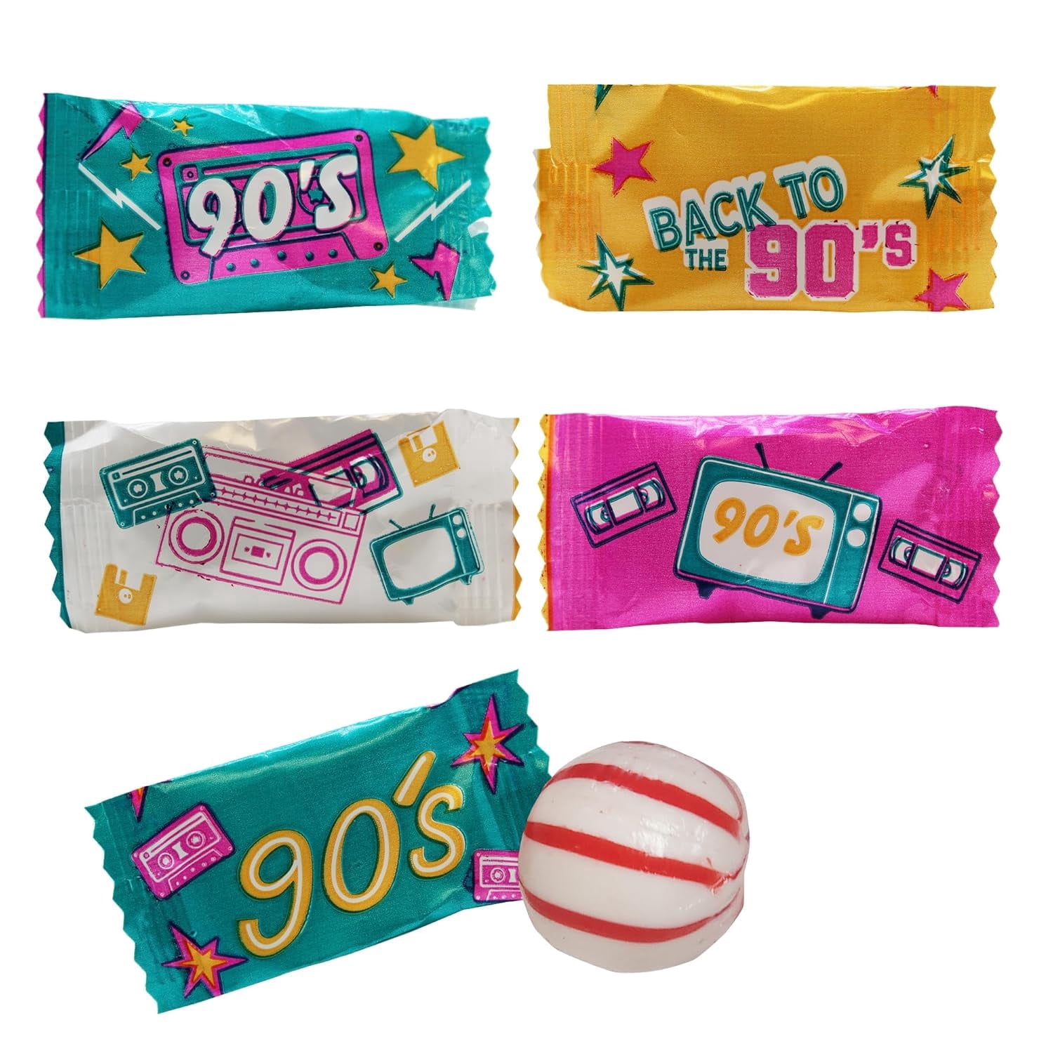 Retro 90’s Peppermint 100 Count – Nostalgic Mint Candy Individually ...