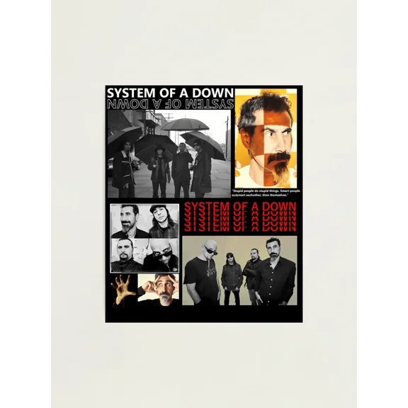 Retro 90S Music Band System Of A Down Poster Unframed Size 24''x36'' GooGate