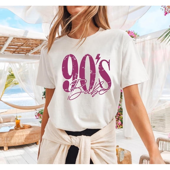 Retro 90s Babe Graphic Tee, Vintage Style Summer Shirt TSHIRT All Size S-5XL