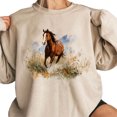 thumbnail image 1 of Retro 90s Chestnut Horse Sweatshirt for Men and Women, Vintage Western Equestrian Crewneck, Sizes S-3XL, 1 of 6