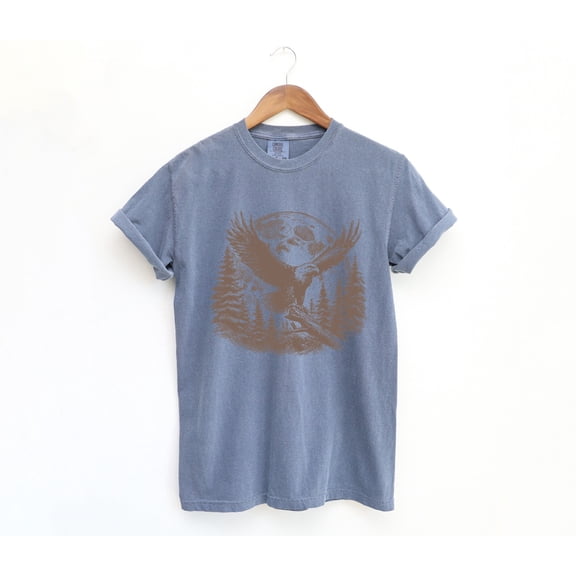 Retro 90s Eagle Moon Shirt, Eagle Moon T-shirt, Shirt, Retro Distressed Shirt, Young Men G