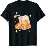 Retro 90s Egirl Eboy Indie Alt Urban Cute Japanese Orange Womens T-Shirt Black Small
