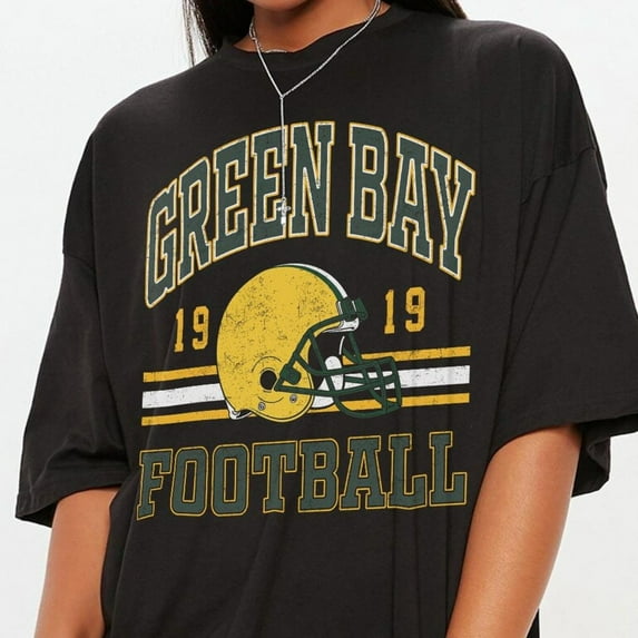 Retro 90s Green Bay Football Vintage Shirt, Football Game Day Gift For Fan,Black Color,Size 2XL