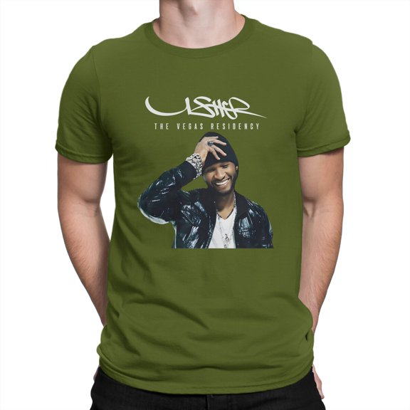 Retro 90s Inspired Music Graphic Tee, Soft Cotton Classic Streetwear Shirt Music Lover Present, Hip-Hop Fan Merch, Music RnB Singer Shirt MILITARY GREEN