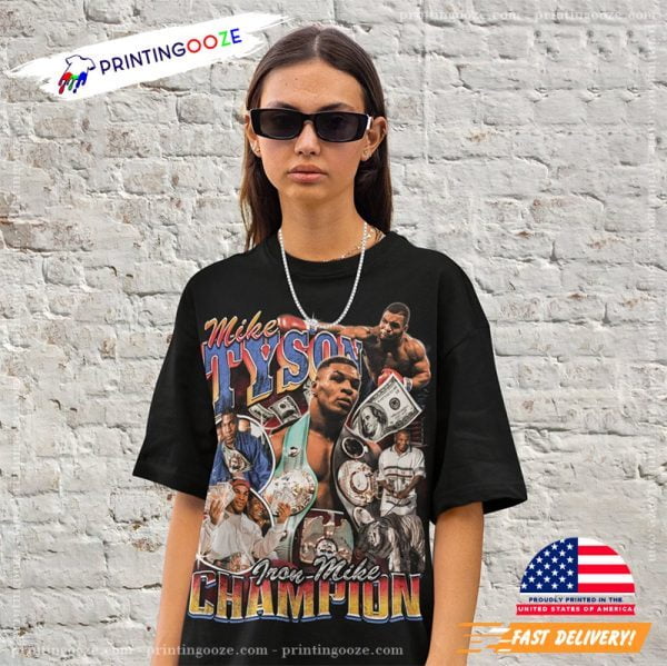 Retro 90s Iron Mike Tyson Boxing Kid Dynamite Graphic Tee - Walmart.com