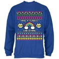 thumbnail image 1 of Retro 90s Nostalgia Classic Ugly Christmas Sweater Mens Sweatshirt Royal SM, 1 of 1