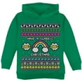 thumbnail image 1 of Retro 90s Nostalgia Classic Ugly Christmas Sweater Toddler Hoodie Green 4T, 1 of 1