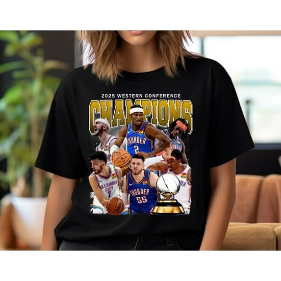 Retro 90s Okla Fun Ok City Western Conference Champions Shirt Vintage Basketball Tshirt