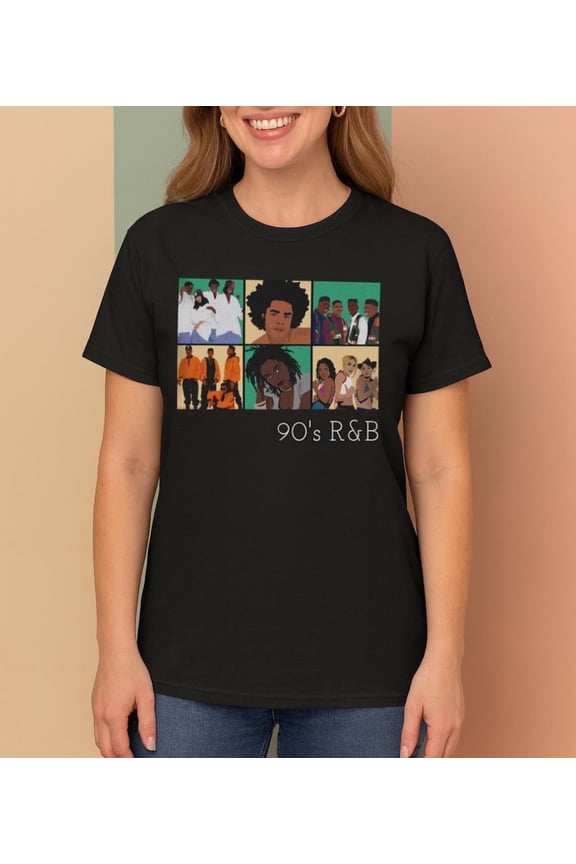 Retro 90s R&B Soul Music Women's Short-Sleeve Graphic T-Shirt Vintage Aesthetic Gift
