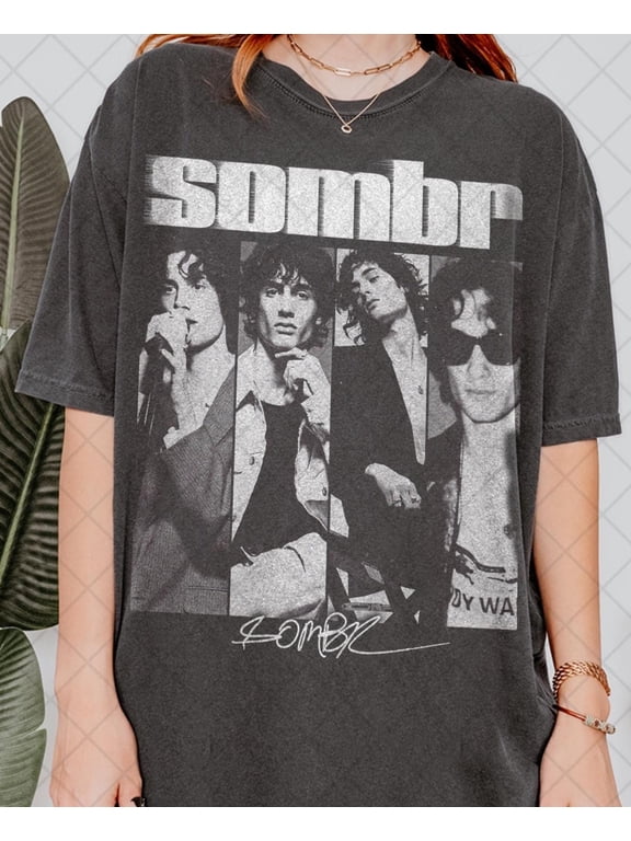 Retro 90s Sombr TShirt Sombr World Tour Music Fan Tee TShirt Gift For Women and Man