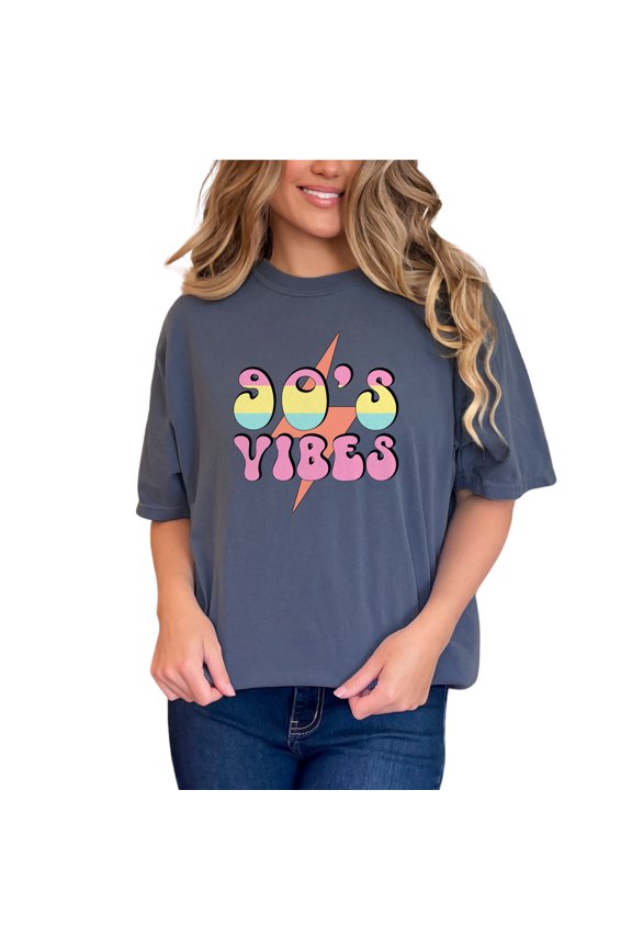 Retro 90s Vibes Nostalgic Graphic Tee, Vintage 1990s Style Shirt, Cool Retro Design T-Shirt, Retro 90s Themed T-Shirt, Denim Comfort Colors T-Shirt, 3XL