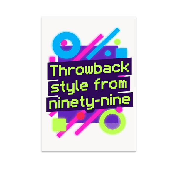 Retro 90s Wall Art - Nostalgic Millennials - 13x19 Poster Print