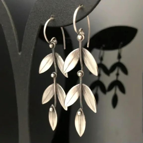 Retro 925 Silver Professional Grade Hook Drop Dangle Earrings Women Wedding Jewelry A Pair-Silver[g797]