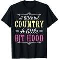 thumbnail image 1 of Retro A Little Bit Country A Little Bit Hood Graphic T-Shirt Funny Western Southern Style Women Men Unisex Apparel Casual Short Sleeve Tee, 1 of 6