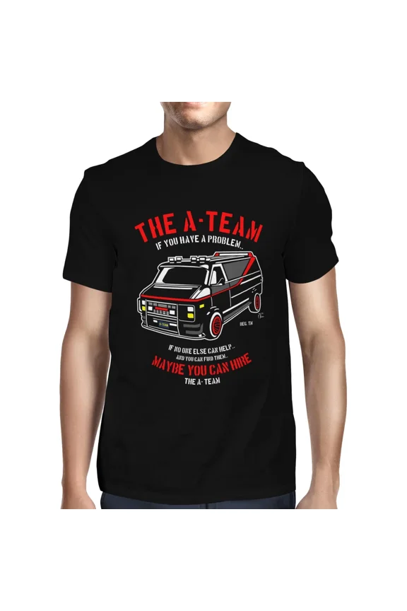 Retro A Team Van Classic Vehicle Inspired Graphic T shirt up to 5XL