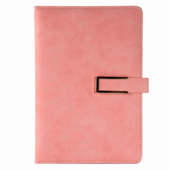 Retro A5 Leatherbound Notebook Soft Leather U-Shaped Magnetic Buckle Business Office Notebook Diary Notebook Pink