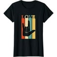 thumbnail image 1 of Retro ASL Love Sign Language Silhouette T-Shirt, 1 of 3
