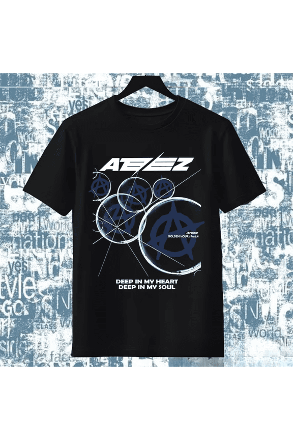 Retro ATEEZ Golden Hour Part 4 Graphic T-Shirt, Kpop Music Unisex Tee