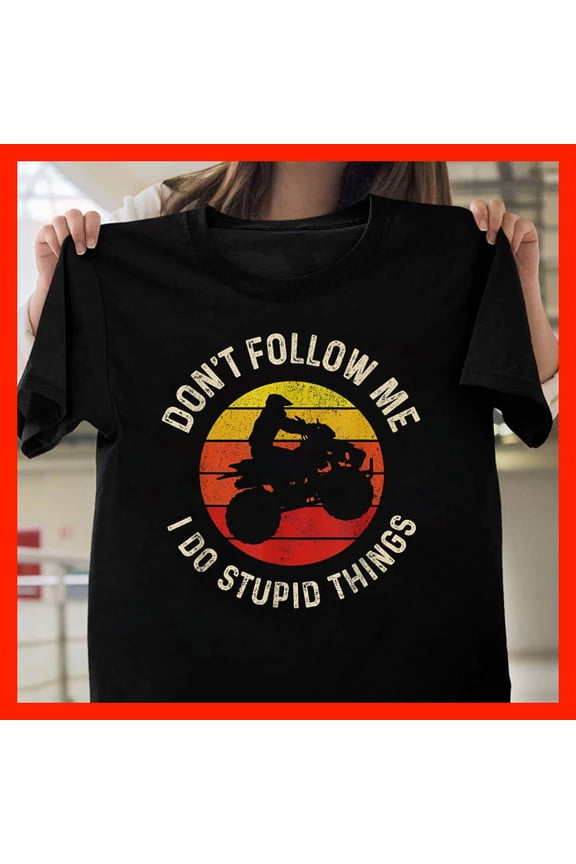 Retro ATV Rider Sunset Graphic T-Shirt - Adventure Off-Road Apparel T1290, for men and women, Extended Sizes Up to 5XL