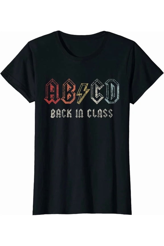 Retro Abcd Alphabets Back In Class Back To School T-Shirt