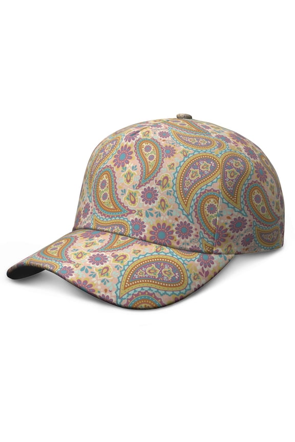 Retro Abstract Baseball Cap with Curved Brim - Artistic Decorative Unisex Outdoor Sun Protection Hat