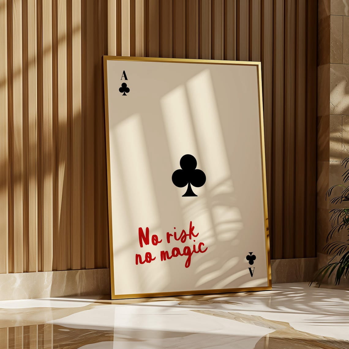 Magic Sandwhich Retro Ace Of Clubs No Risk Magic Poster, Living Room, Gallery Wall And ...