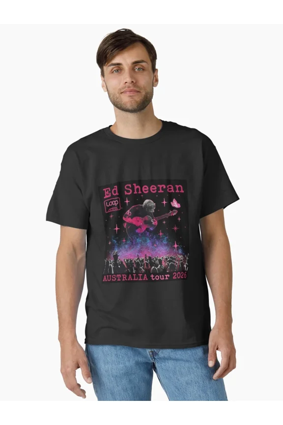 Retro Acoustic Guitar Concert Inspired T-Shirt Pop Music Crowd Graphic Tee Colorful Tour Style Design Music Fan Shirt