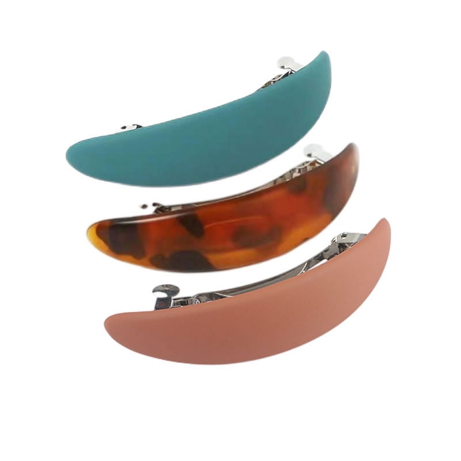 Retro Acrylic Hair Clips 3pcs,8cm Classic French Automatic,Large Spring