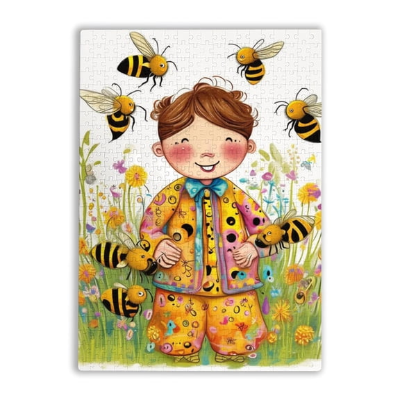 Retro Adult Puzzle 500 Pieces Bee Greatful Bee Lover Challenging Educational Toys Home Decor Holiday Gifts