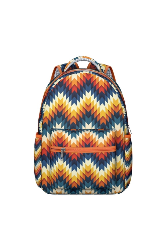Retro Aesthetic Backpack Vintage Tie Dye and Graffiti Art Print School Bag Abstract Fashion Design for Students