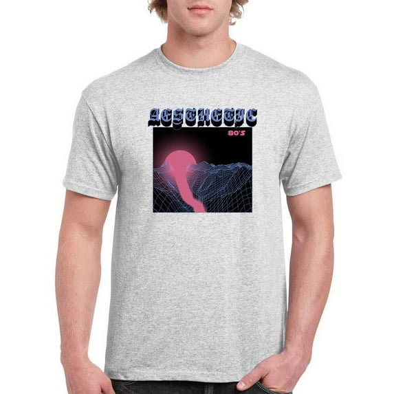 Retro Aesthetic Mountains T-Shirt Men -Image by Shutterstock, Male XX-Large