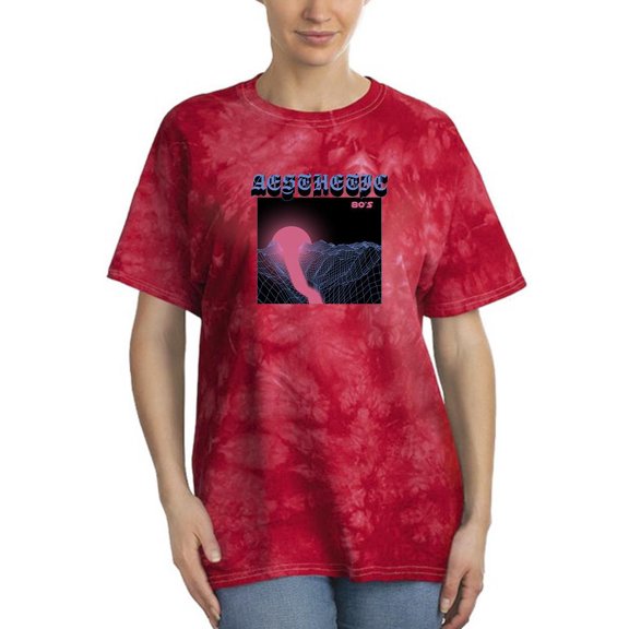 Retro Aesthetic Mountains Tie Dye Crystal Women -Image by Shutterstock, Female Small