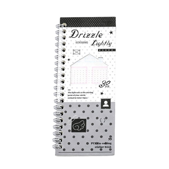 Retro Aesthetic Sticker Book Set With 30 Pages, PET Lace Stickers For Journals Planners Scrapbooking, Cute Stationery For DIY Crafts, Style A (Multicolor, 23.3*9)