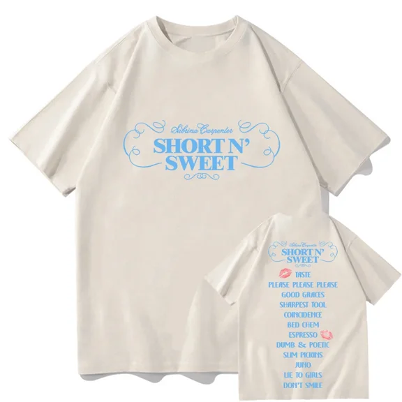 Retro Aesthetic T-Shirt, Double Side Cotton Oversized Crewneck Tee, Unisex Casual Fashion Music concert tee, Retro Unisex Casual Outfit, Gift For Fan SAND