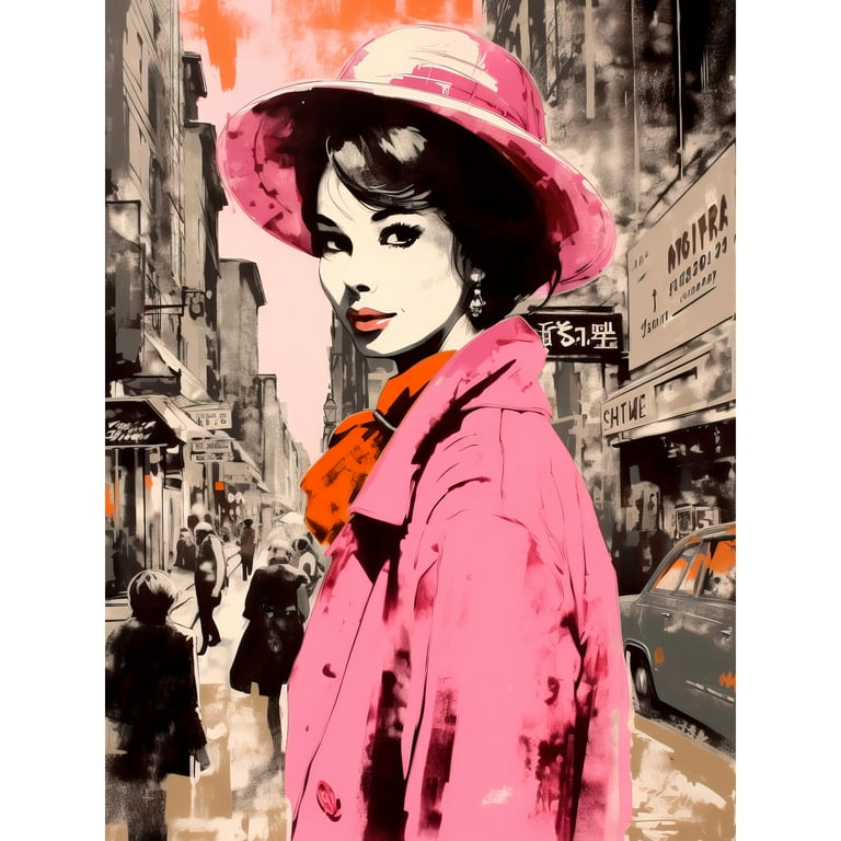 Antique Replica Lady in Pink Art Print Antique Replica Lady in Pink Art Print