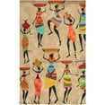 thumbnail image 1 of Retro African Women Tea Towels Set of 1 Ethnic Colorful Kitchen Dish Cloth with Hanging Loop, 18"x28"Lint-Free Absorbent Towel for Kitchen Drying Wiping and Cleaning, 1 of 7
