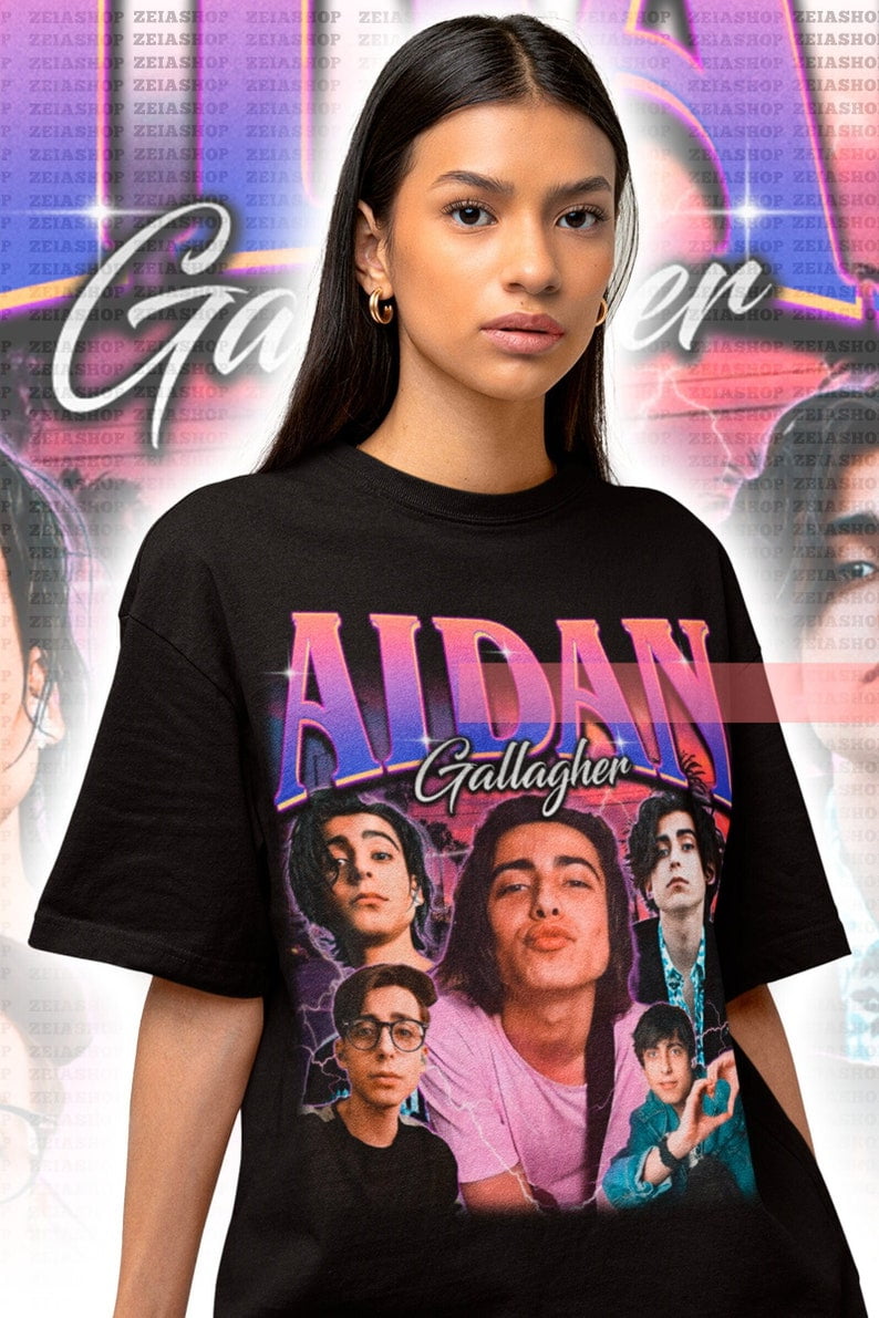 Retro Aidan Gallagher T-shirt, Aidan Gallagher American Actor, Aidan ...