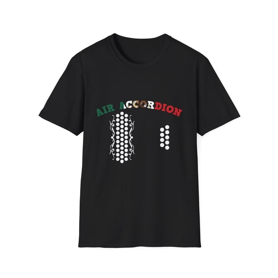Retro Air Accordion Mexican Flag Graphic Gag Gift | Humorous Instrumentalists Quote Men Women Unisex Softstyle T-Shirt
