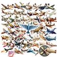 thumbnail image 1 of Retro Airplane Theme Stickers, Waterproof Airplane Theme Sticker for Water Bottle Laptop Phone Cases Planner Skateboard Luggage Helmet Party Favor Decor, Ideal for Adults Teens Teacher Rewards, 1 of 9