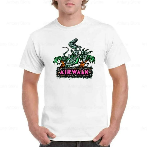 Retro Airwalk Green Dinosaur Vintage 90s Skateboarding T-shirt unisex up to 5XL