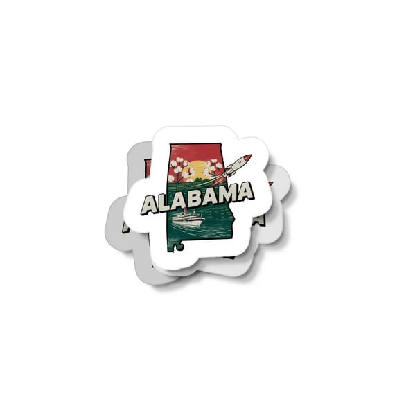 Retro Alabama Waterproof Sticker