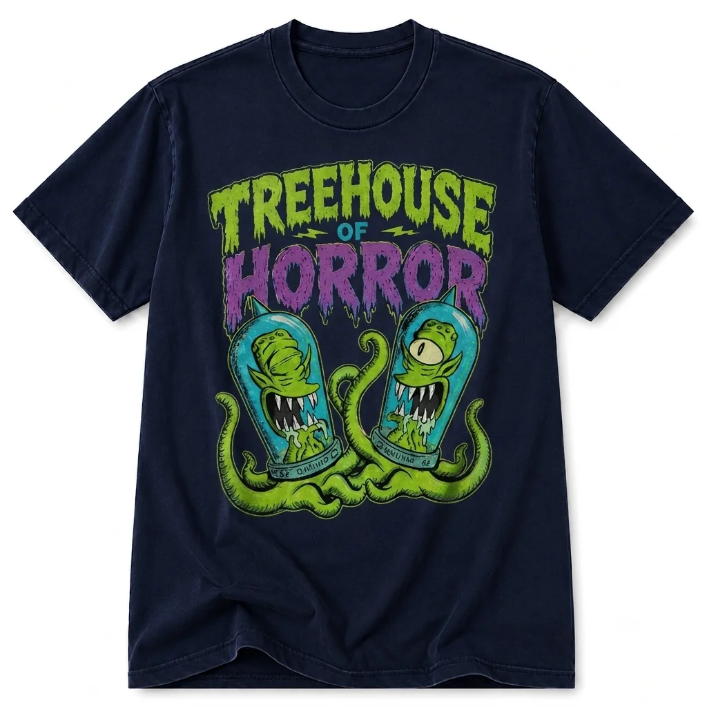 Retro Alien Horror Treehouse Halloween Sizes S-5XL - Walmart.com