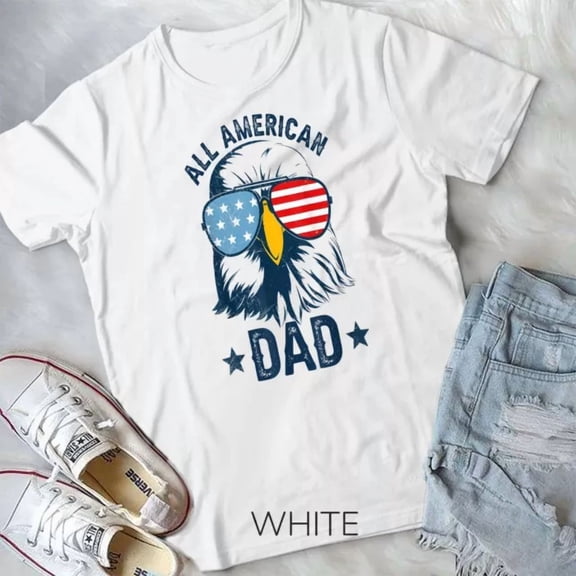 Retro All American Dad 4Th Of July Shirt Daddy Eagle Usa T-Shirt Unisex T-Shirt