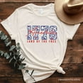 thumbnail image 1 of Retro America 1776 Floral T-Shirt, Land of the Free Patriotic Tee, 1 of 6