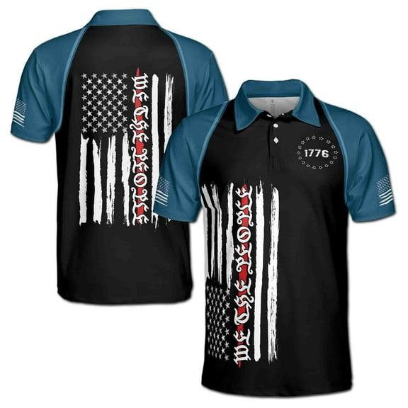 Retro America 1776 We The People Golf Men's Polo Shirt S-5XL