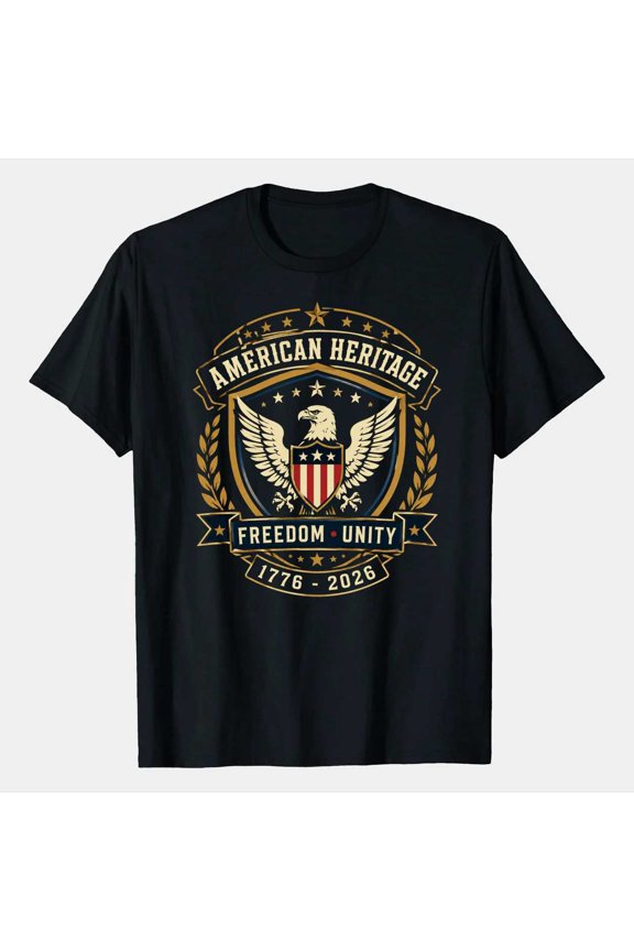 Retro America 250 Eagle Heritage Graphic T-Shirt for Men, One Nation Under God Christian Patriotic Anniversary Tee