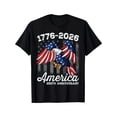 thumbnail image 1 of Retro America 250th Anniversary T-Shirt 1776-2026 Patriotic Bald Eagle USA Flag Graphic Tee Vintage Fourth of July Celebration Apparel for Men Women, 1 of 6