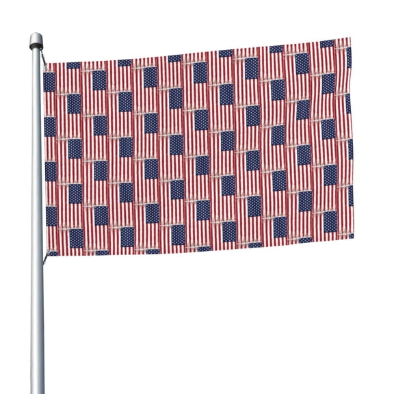 Retro-America-Flag Flag 5x8 Ft Print Vivid Color Light-Weighted Flags With Grommets