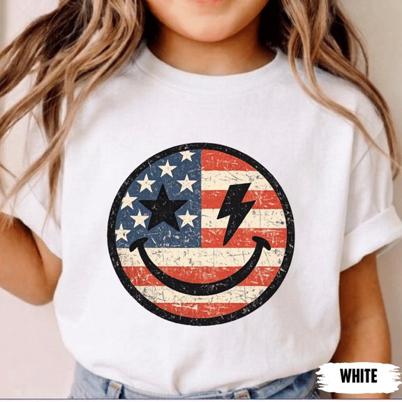 Retro America Smiley Face Checkered USA 250Th USA Smiley July 4 T-Shirt, Unisex T-Shirt